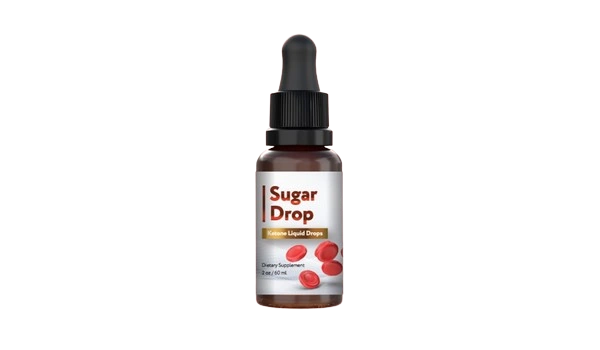 Sugar Drop amber orange supplement bottle — single bottle showing natural blood sugar formula