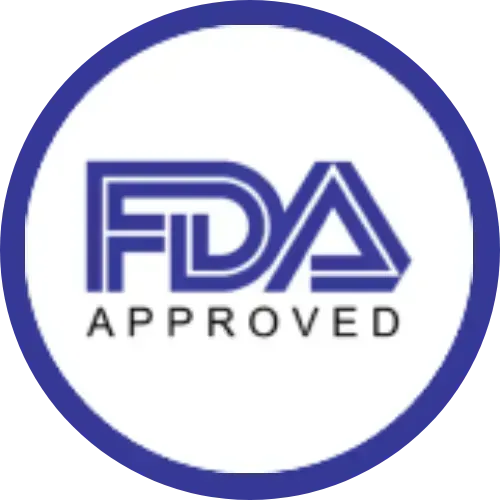 FDA-registered manufacturing facility badge for Sugar Drop supplement